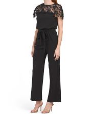 Made In Usa Lace Top Illusion Jumpsuit | TJ Maxx