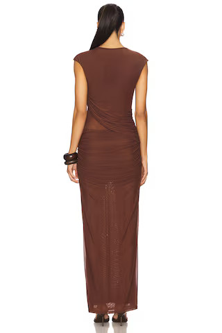 x REVOLVE Lorelai Maxi Dress in Chocolate | Revolve Clothing (Global)