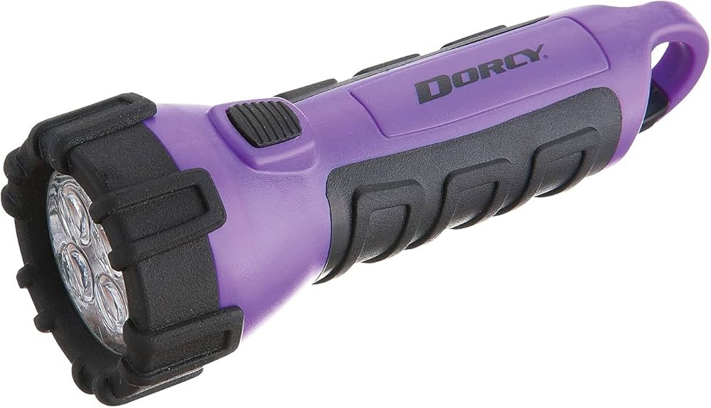 Dorcy 55 Lumen Floating Water Resistant LED Flashlight with Carabineer Clip, Purple (41-2508) | Amazon (US)