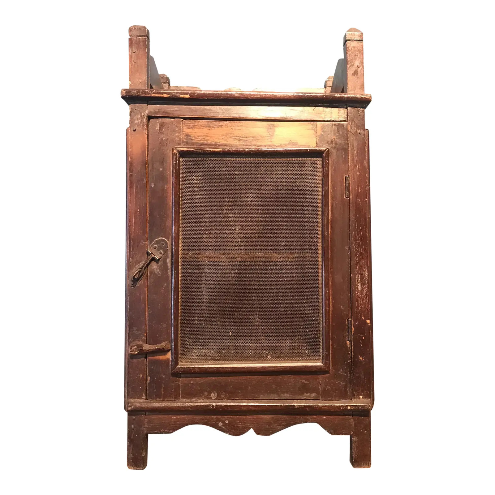 Antique Wooden Wall Cabinet | Chairish