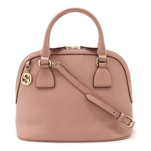 Pre-Owned GUCCI Gucci Interlocking G Handbag Shoulder Bag Leather Pink 449662 (Good) | Walmart (US)