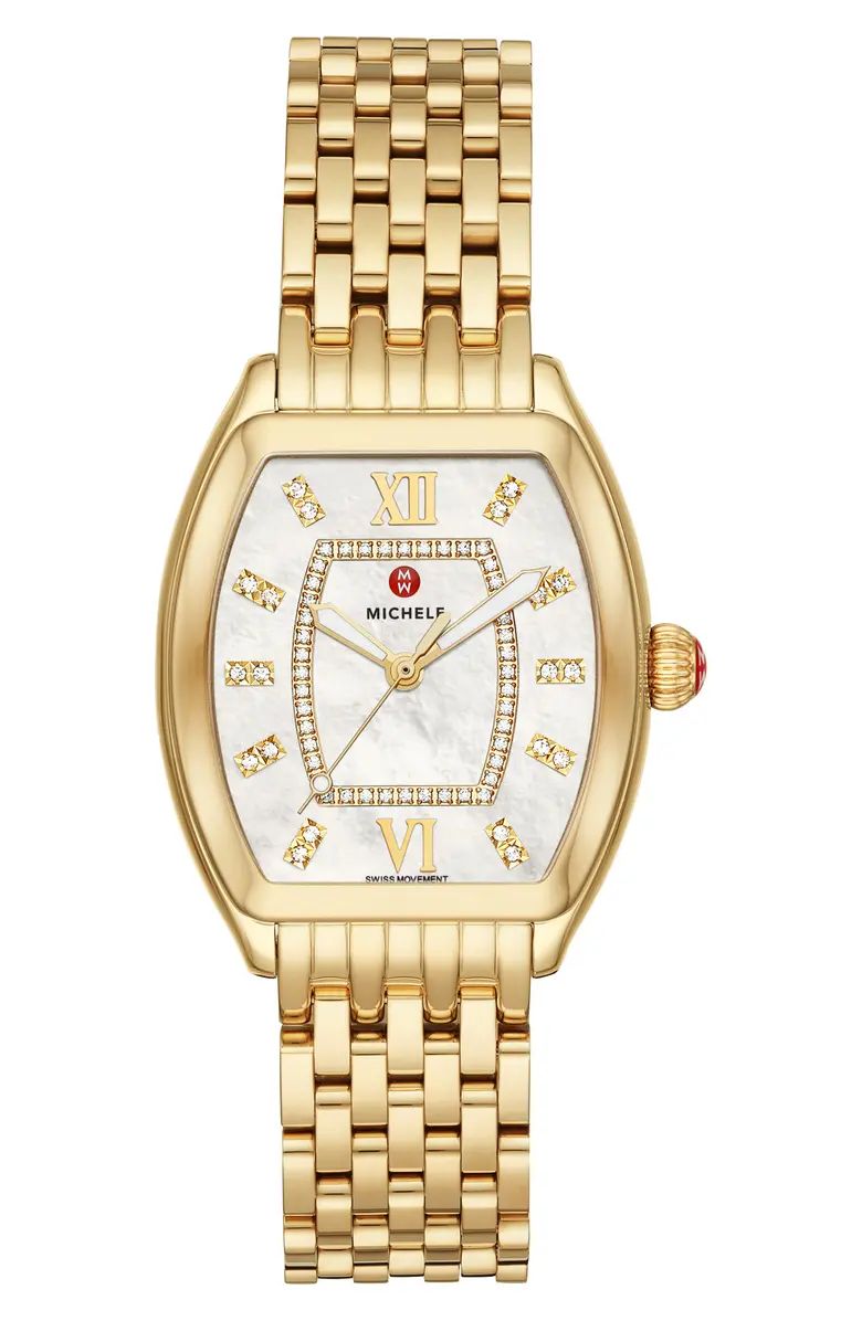 Relevé Two-Tone Diamond Dial Watch Head & Interchangeable Bracelet, 31mm x 32mm | Nordstrom Rack