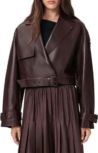 AllSaints Ophelia Bonded Leather Jacket | Nordstrom | Nordstrom