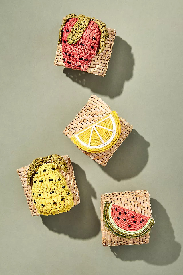 Fruta Napkin Rings, Set of 4 | Anthropologie (US)