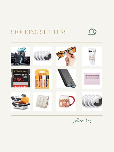 Here’s your gift guide for the perfect stocking stuffers! 🎁

Air tags, chapstick, press on nails, portable chargers and more! 

Ig: @jkyinthesky & @jillianybarra

#stockingstuffers #giftguide #giftinspo #christmasgifts #christmasshopping #giftideas #amazon #target #apple #sephora 

#LTKGiftGuide #LTKHoliday #LTKSeasonal