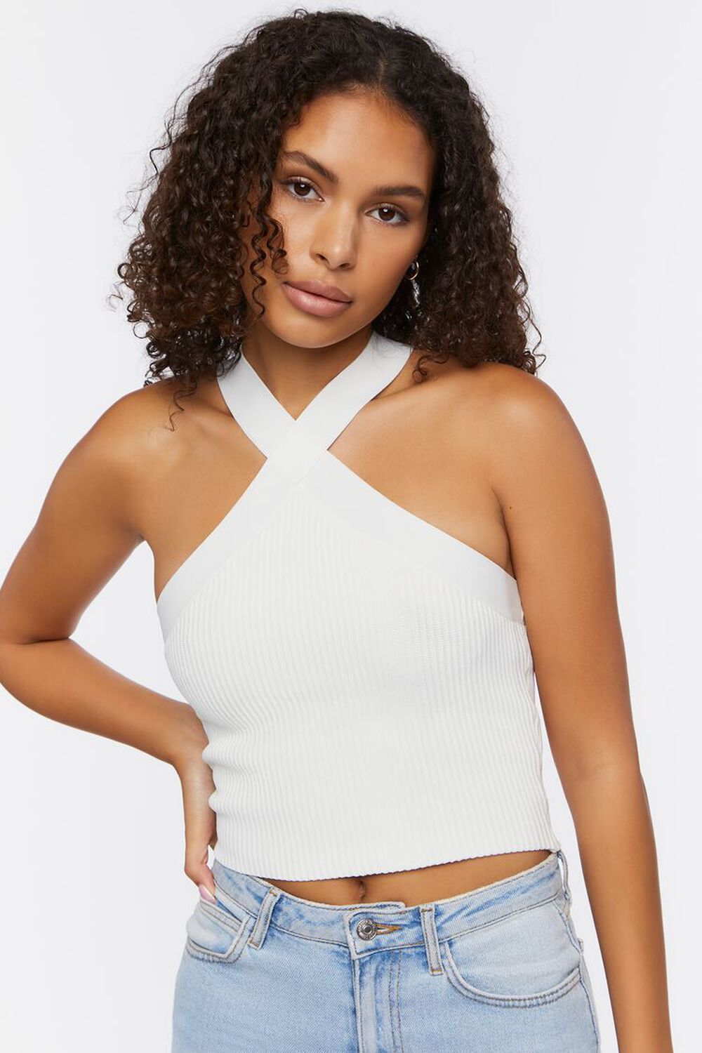Sweater-Knit Halter Crop Top | Forever 21 (US)