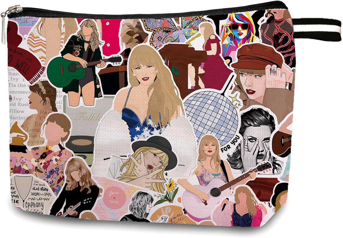 SUNFYCN Singer Swifiter Merch Makeup Bag, Swiftie Merch, Albums, Eras To Inspired Zipper Pouch Co... | Amazon (US)