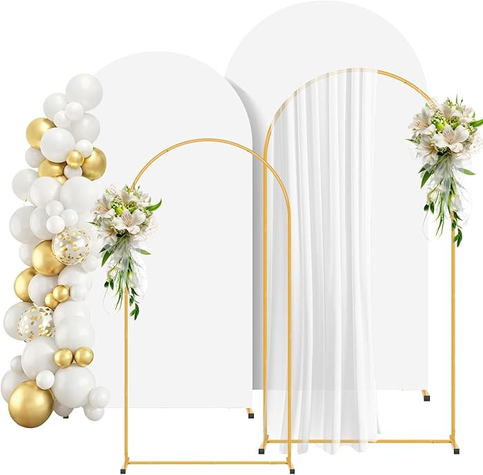 2 Pack Arch Backdrop Stand and Cover Set (7.2FT/6FT), Balloon Arch Stand | Amazon (US)