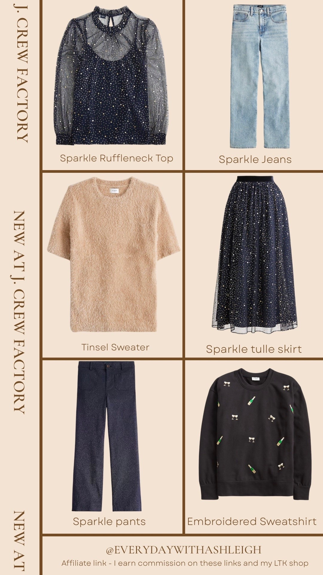 Loving these sparkly new arrivals from J. Crew Factory

#LTKHoliday #LTKGiftGuide #LTKFindsUnder100