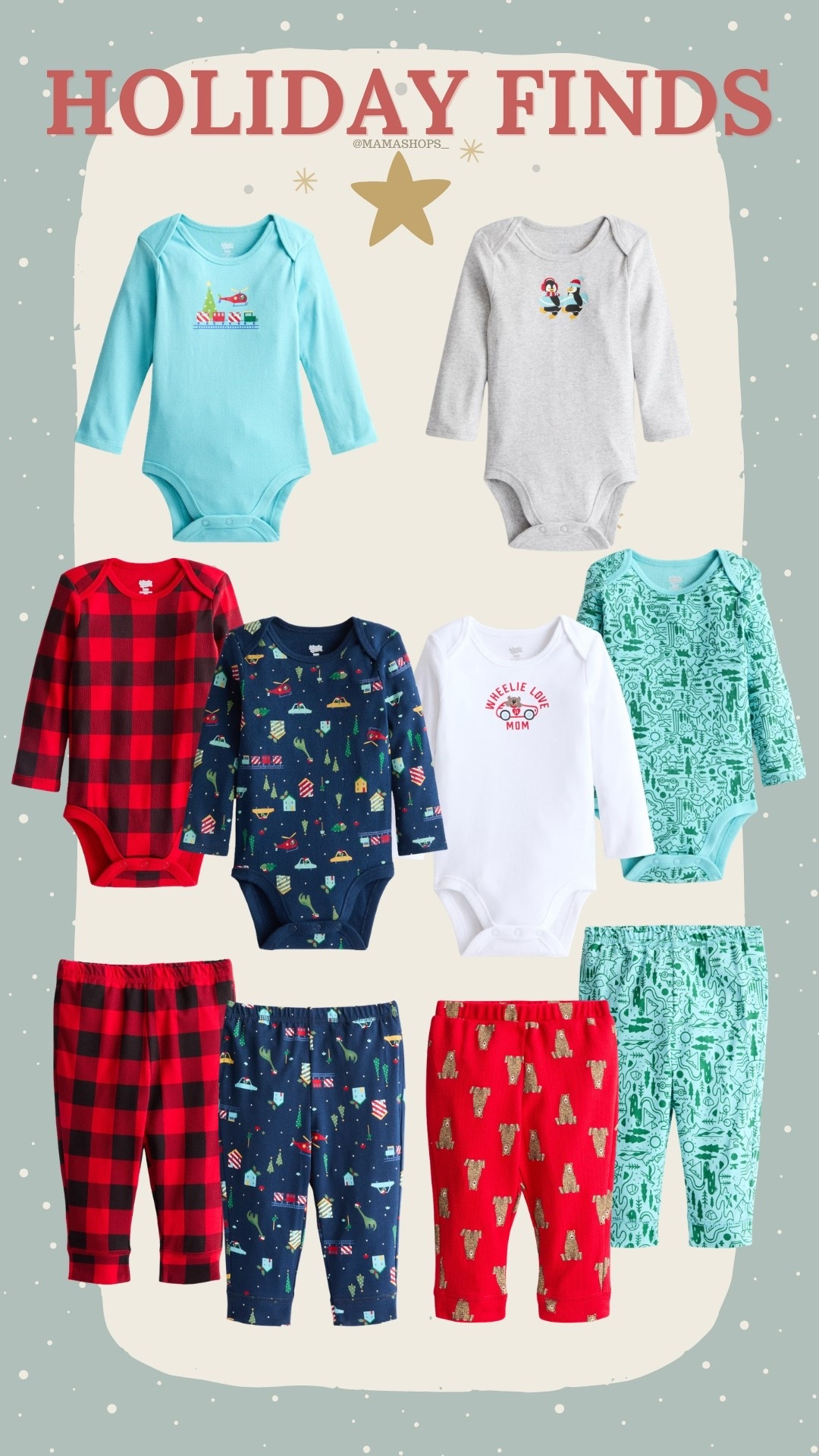 🚨On Sale Now ‼️
Wonder Nation baby boy Christams graphic bodysuit and matching pants @Walmart !

🔗 Linking all items here ✨🎄