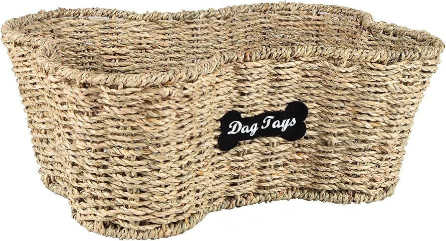 Dog Toy Organizer - Wicker Storage Basket for Dog Toys, Leashes, Blankets & Treats - Natural Farm... | Amazon (US)