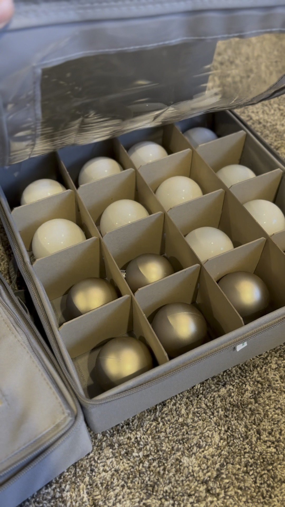 My favorite Christmas Decoration Ornament storage system! Put bulbs away with hooks still attached without fear or ornaments breaking or hooks getting tangled! These were out of stock nearly the entire month of December and January and so don’t wait to purchase! 🎄

#LTKSeasonal #LTKfindsunder50 #LTKHoliday