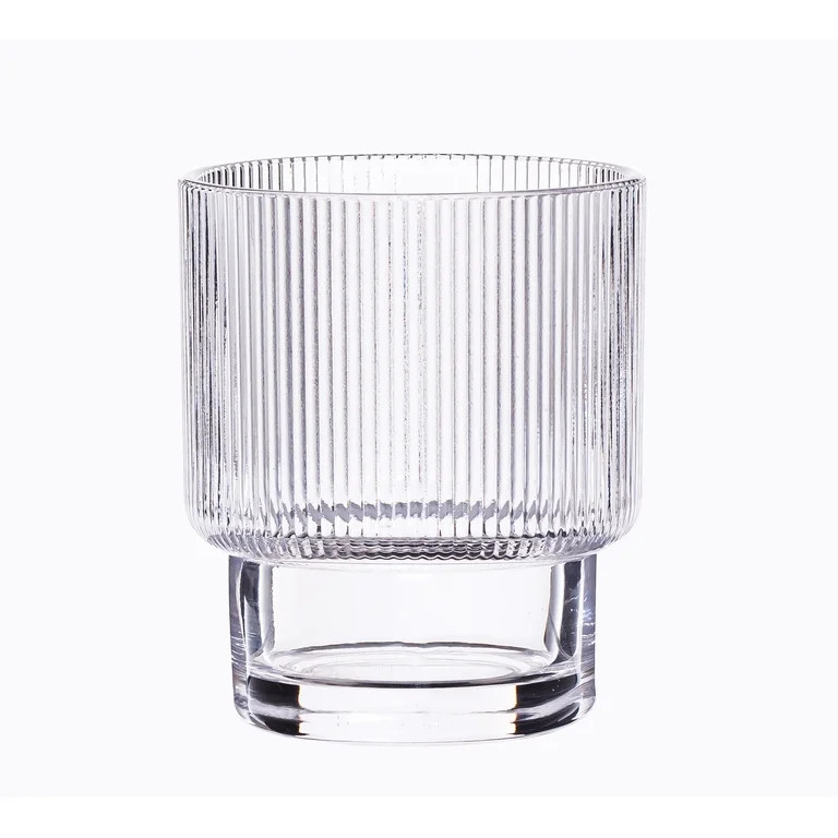 Better Homes & Gardens 11.5 oz Stackable Ribbed Lowball Glass | Walmart (US)