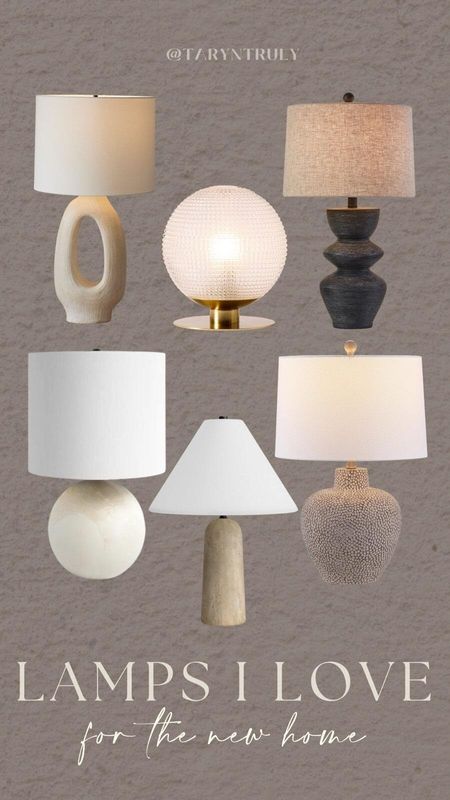 Lamps I Love for the New Home

#LTKhome #LTKfindsunder100 #LTKfindsunder50