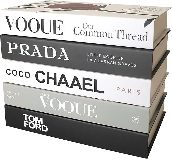 PTShadow 5 Pcs Decorative Books Aesthetic Chic Faux Book Set for Room Décor,Modern Home Decor Co... | Amazon (US)