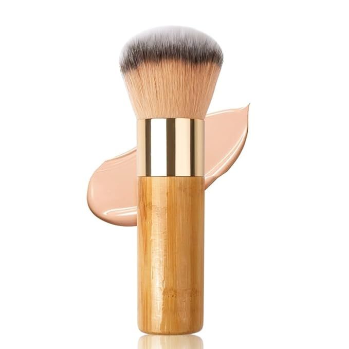 GOERTI Bronzer Brush for Face Large Kabuki Brush for Powder Foundation Blend Self Tanner Tanning ... | Amazon (US)