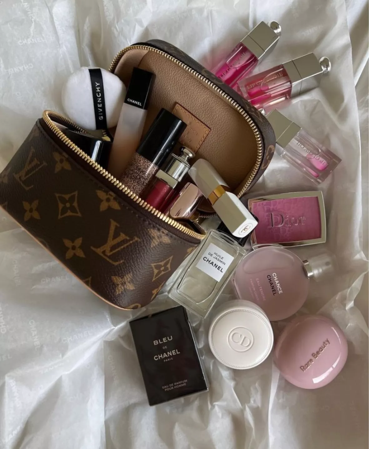 CHANEL, Bags, Chanel Beauty To Go Travel Set Beauty Black Case Pouch  Makeup Chance Lip Balm
