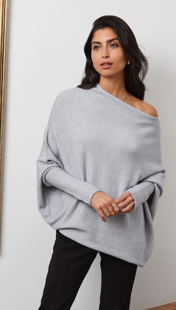ALISSA SWEATER - HEATHER GREY | Charli