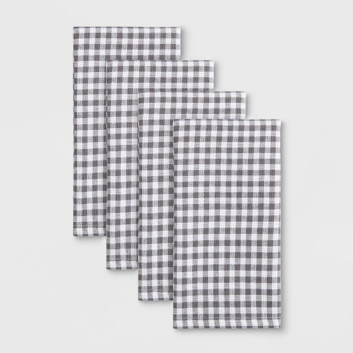 4pk Cotton Gingham Woven Napkins - Town & Country Living | Target