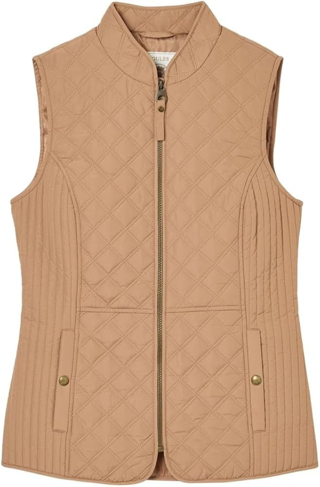 Joules Womens Minx Brown Diamond Quilted Gilet | Amazon (UK)