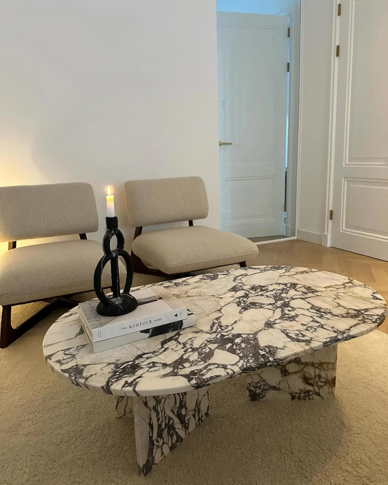 Coffee Table Oblong Shape Calacatta Viola Marble Rectangular Coffee Table Calacatta Viola Marble ... | Etsy (US)