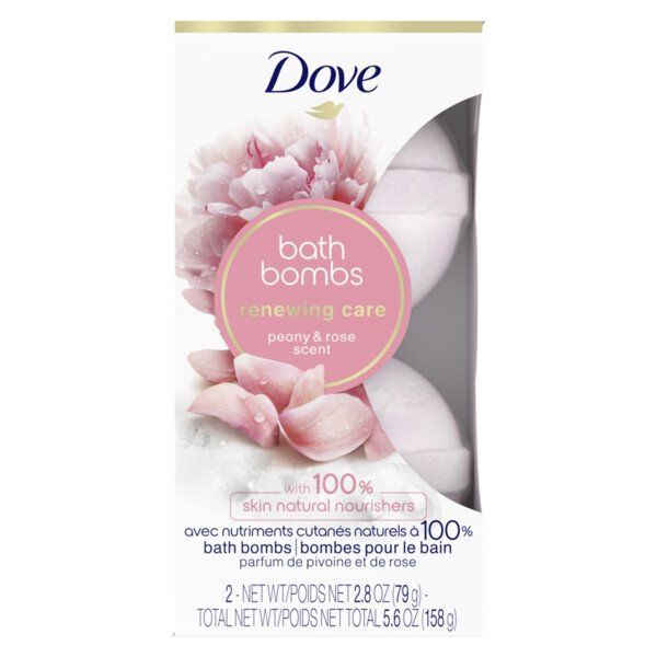 Dove Nourishing Secrets Bath Bombs Peony and Rose, 2.8 oz, 2 Ct - Walmart.com | Walmart (US)