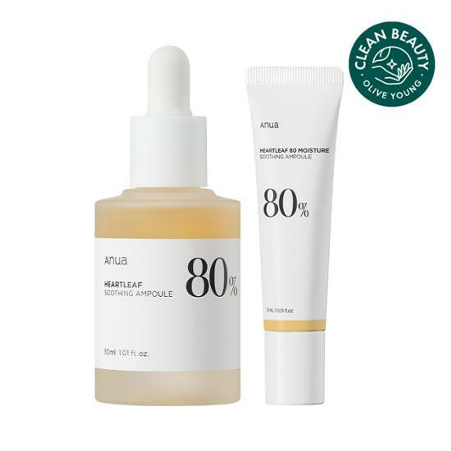 Anua Heartleaf 80% Soothing Ampoule 30mL Special Set  | OLIVE YOUNG Global | Olive Young Global