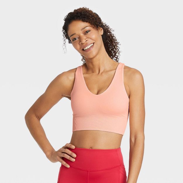 Women's Medium Support V-Neck Seamless Bra - All in Motion™ | Target