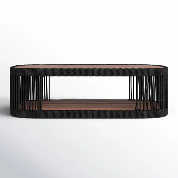 Aniston Oval Teak Outdoor Coffee Table | Wayfair North America