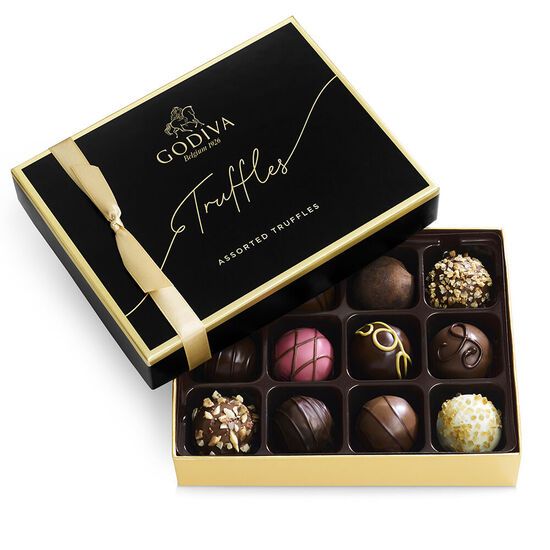 Signature Chocolate Truffles Gift Box, 12pc | Godiva