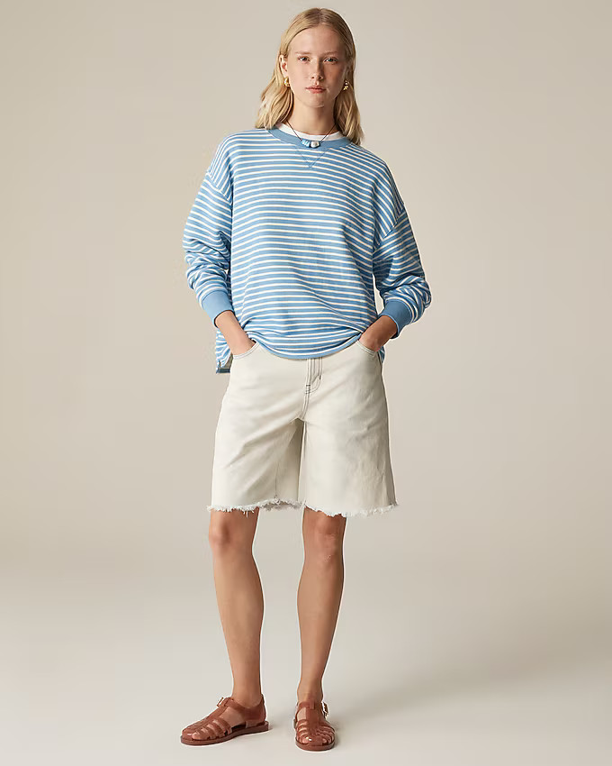 Heritage terry relaxed crewneck sweatshirt | J. Crew US