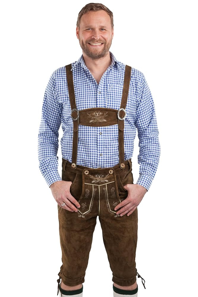 Schöneberger Trachten Couture Men's Bavarian Lederhosen – Authentic Kneebund Oktoberfest Leath... | Amazon (US)