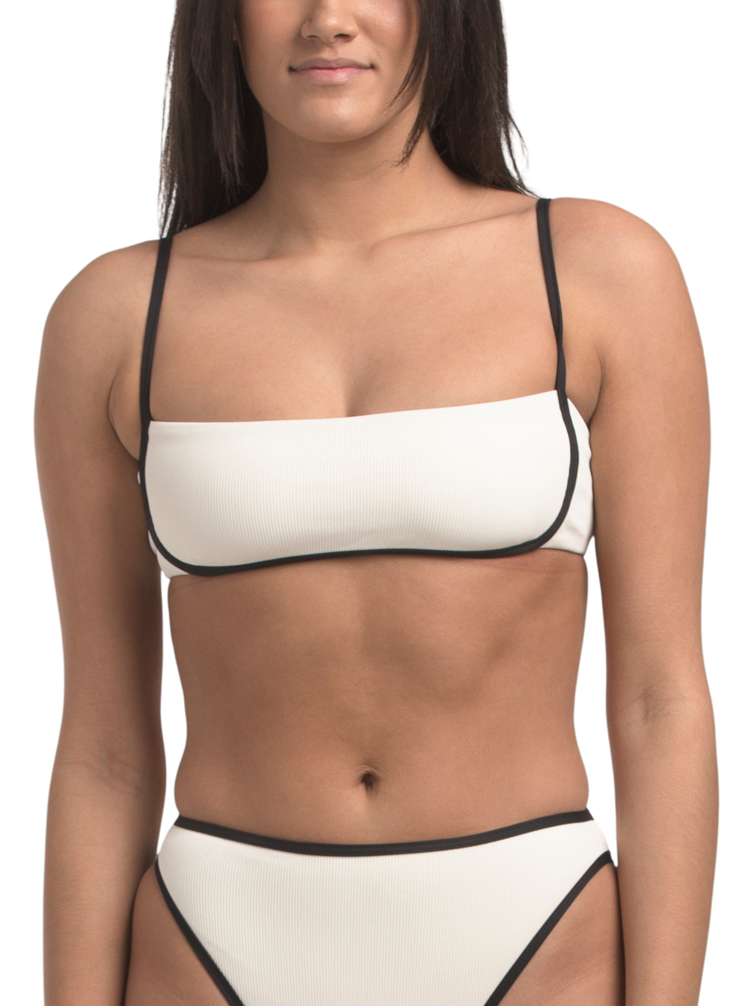Hazel Ribbed Bikini Swim Top | TJ Maxx