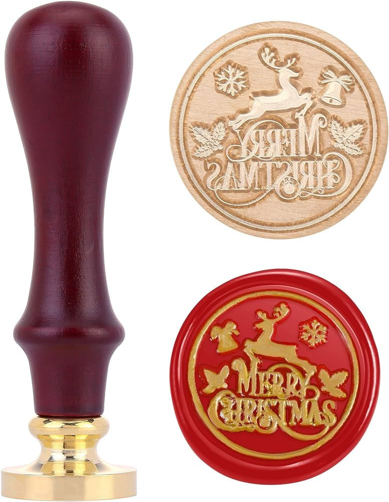Merry Christmas Seal Wax Stamp, Yoption Vintage Sealing Wax Seal Stamp, Great for Embellishment o... | Amazon (US)