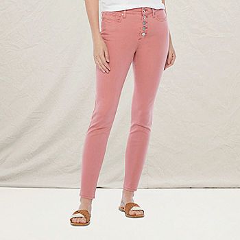 a.n.a Womens High Rise Button Fly Skinny Ankle Jean | JCPenney