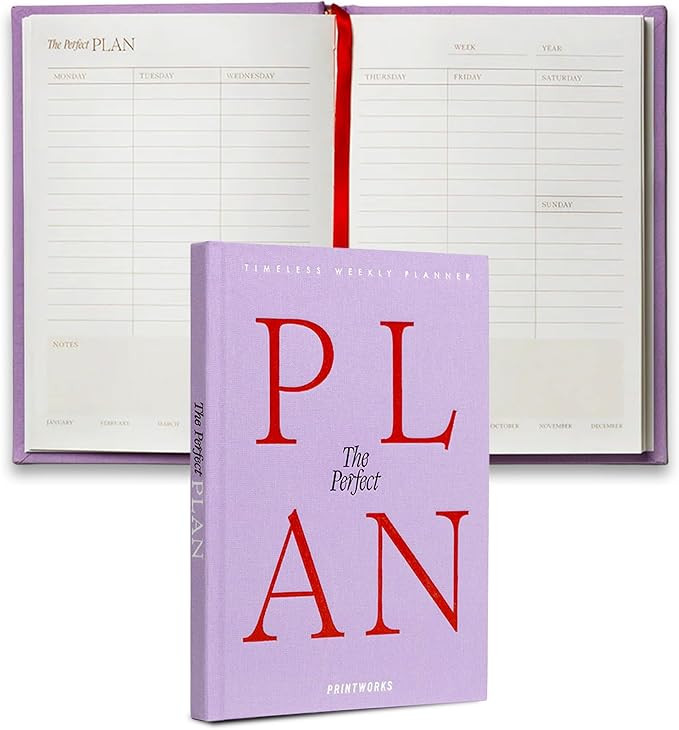Printworks Weekly Planner, Violet – 6x9 Inch, 104 Pages - Undated Minimalist Agenda & To Do Org... | Amazon (US)