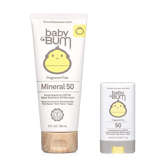 Sun Bum Baby Bum Spf 50 Sunscreen Face Stick and Lotion Mineral Uva/uvb Face and Body Protection ... | Amazon (US)