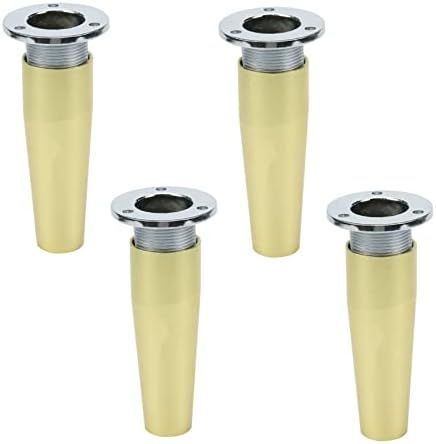 Dnyta 4Pcs Gold 4 Inch Metal Furniture Legs Adjustable Replacement Couch Leg for Table,Cabinet,Sofa | Amazon (US)