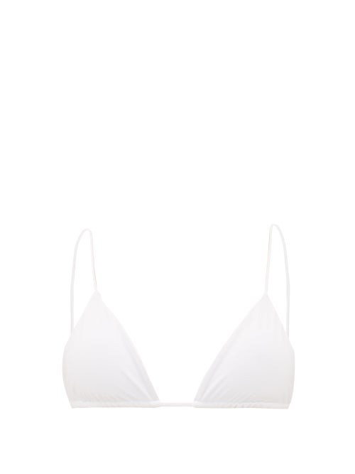 Jade Swim - Via Triangle Bikini Top - Womens - White | Matches (US)