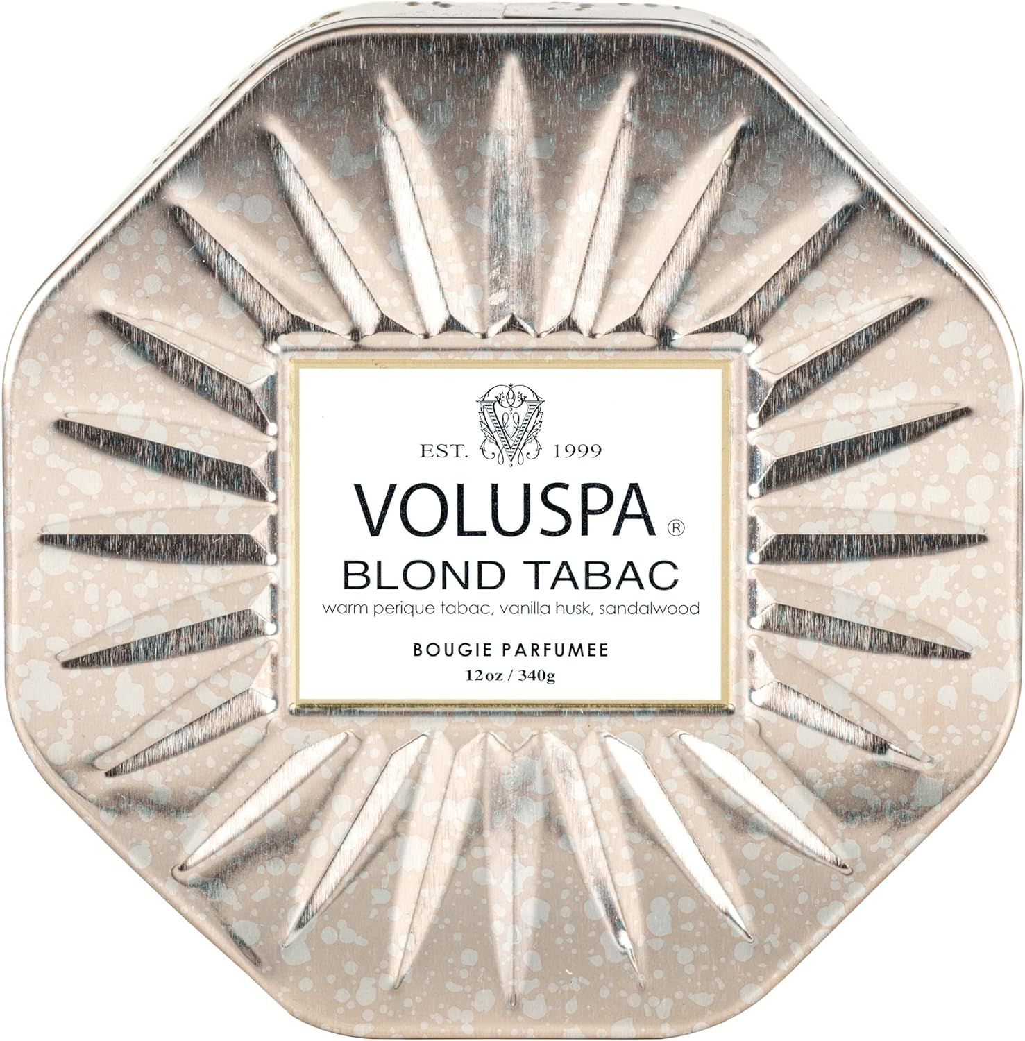Voluspa Blond Tabac Candle | 3 Wick Tin | All Natural Wicks and Coconut Wax for Clean Burning | 1... | Amazon (US)