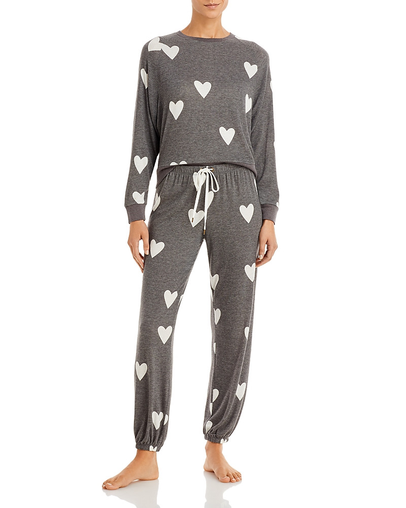 Honeydew Star Seeker Printed Pajama Set in Noir/Hearts | Bloomingdale's (US)