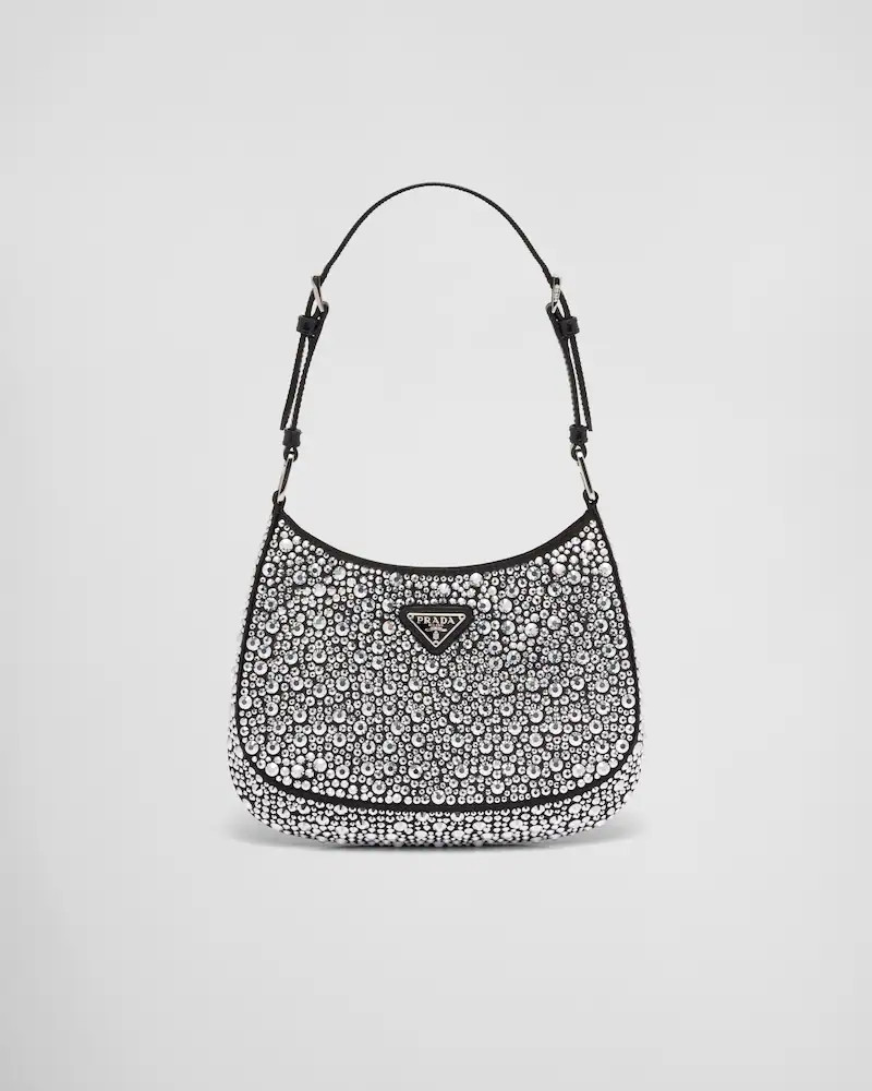 Prada Cleo satin bag with crystals | Prada Spa US