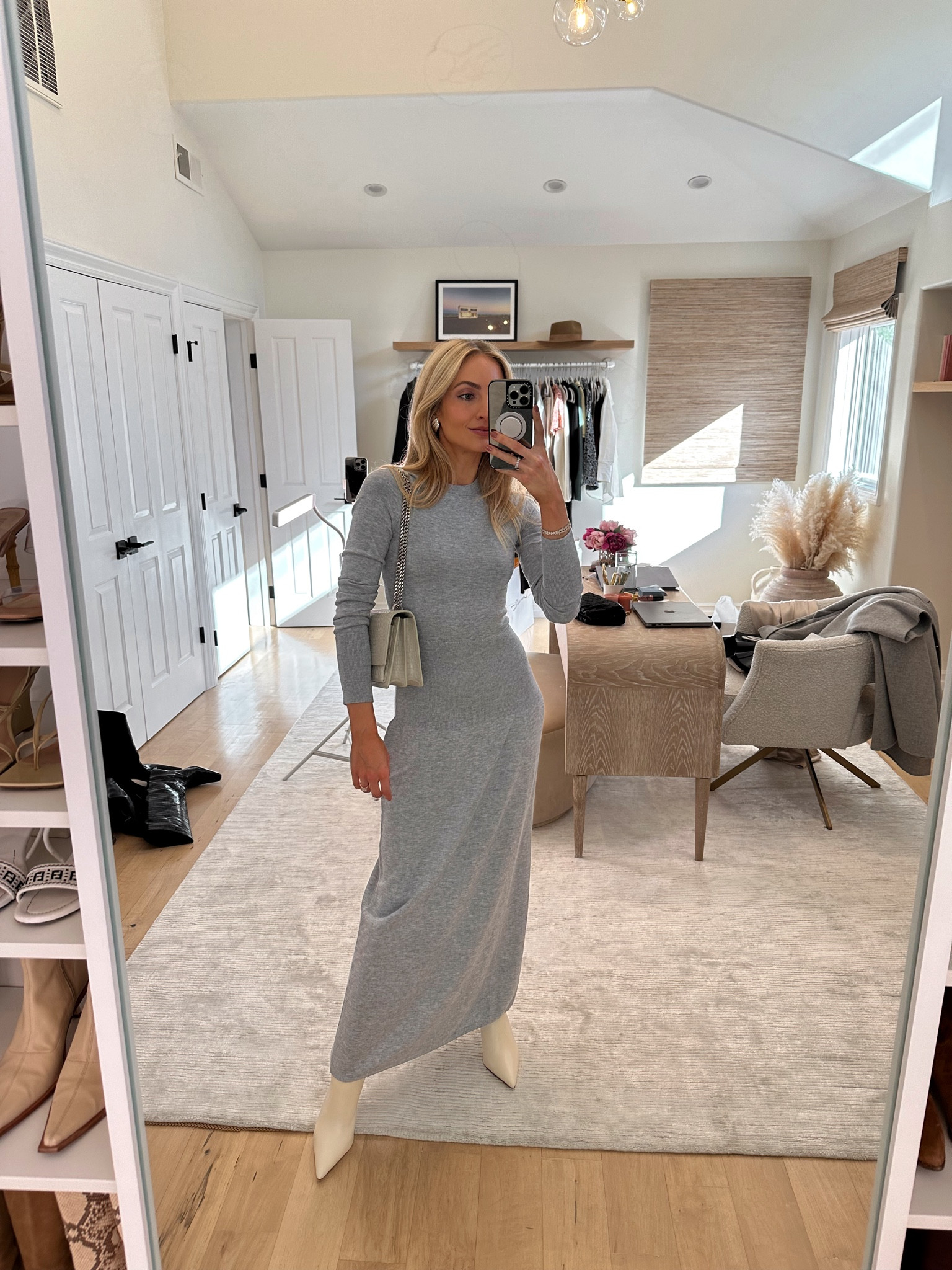 Thanksgiving outfit ideas! Grey sweater dress and ivory knee high boots is easy, comfy and warm

Sizes worn here:
Dress XS
Boots 9 (TTS so comfy)

#LTKHoliday #LTKshoecrush #LTKstyletip
