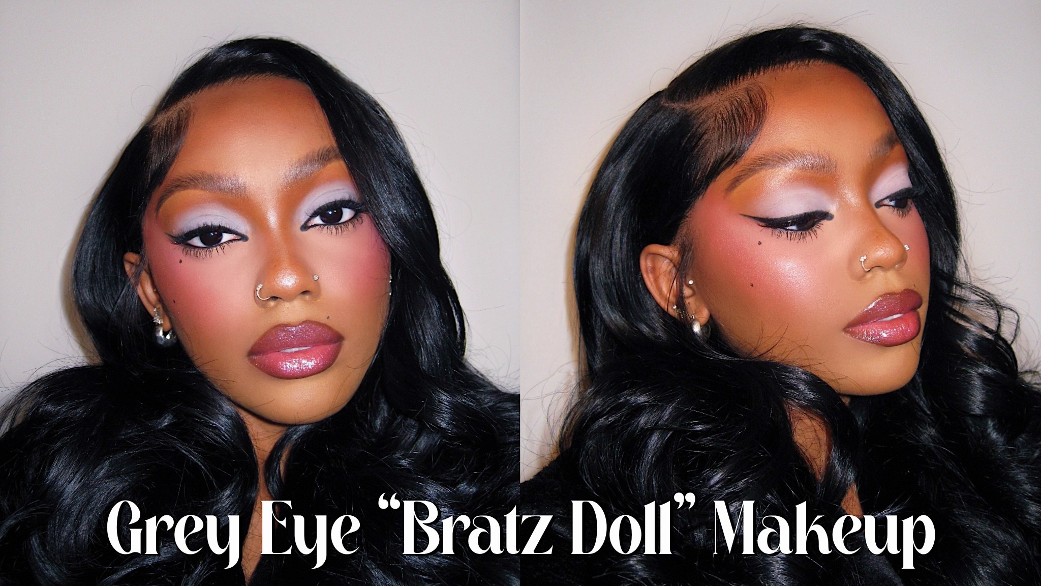Grey Eyeshadow Makeup | “Bratz Doll” Inspired Makeup | Editoral Makeup Looks