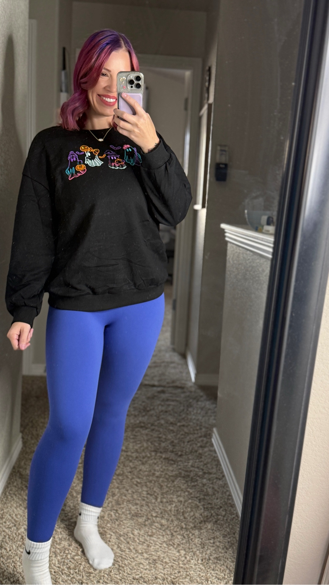 The cutest embroidered long sleeve from Amazon👻 it’s not super warm, but nice quality! I’m wearing a large.
Leggings are also from Amazon, I’m wearing a medium 💙

#LTKMidsize #LTKHalloween #LTKSeasonal