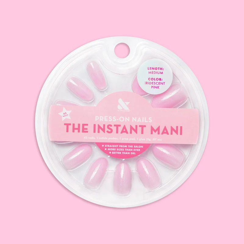 Iridescent Pink - Press-On | Medium | Oval | Olive & June