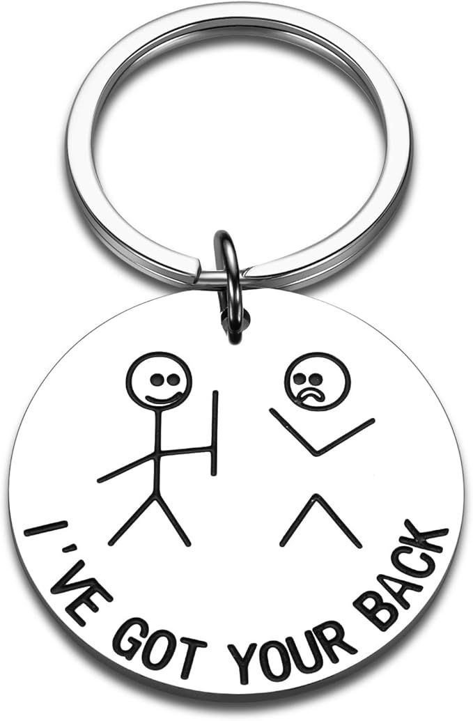 Funny Gifts Best Friend Keychain for Friends BFF Besties Companion I Got Your Back Stick Figures ... | Amazon (US)