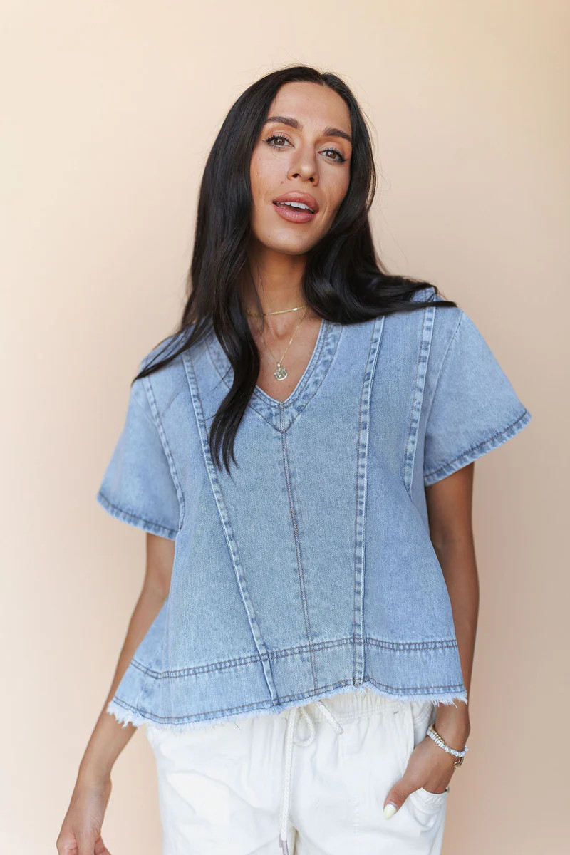 Elle Denim Top | Henly