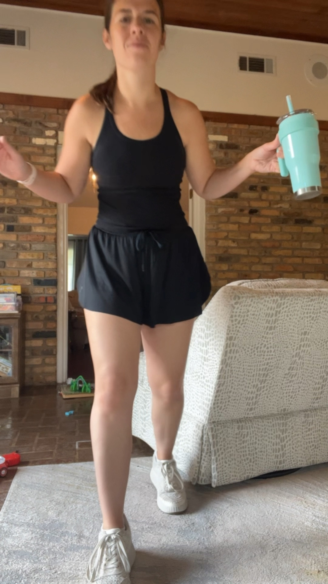 My uniform! Padded cropped tank top with these flutter athletic shorts and my favorite Target sneakers! Memorial Day sale 

#LTKActive #LTKFindsUnder50 #LTKSaleAlert