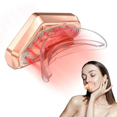 Jitesy Red Light Therapy for Lips, 32Pcs Lights Lip Plumping Device, Portable Lip Care Beauty Tool, Wireless Light Therapy Reduction of Dark Lip(8 * 660+605nm, 8 * 880+625nm) | Amazon (US)